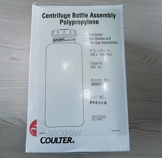 贝克曼500mL 聚丙烯宽口离心瓶（带盖）